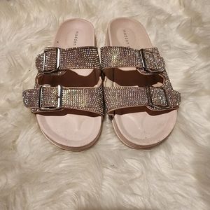 Madden girl sandals I'm rhinestones pink